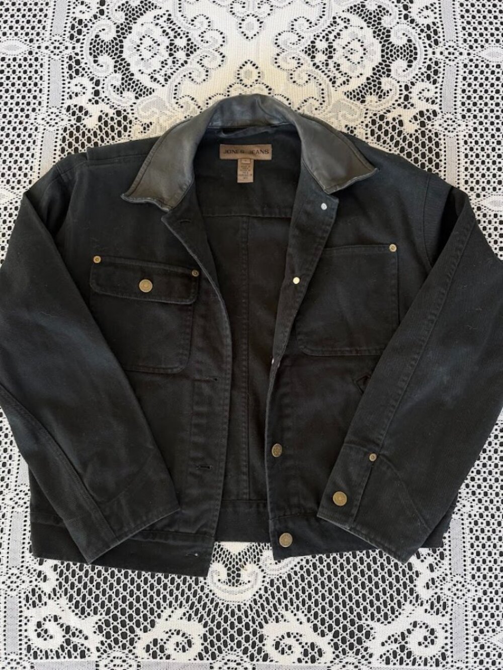 Denim Utility Jacket Black - Size S